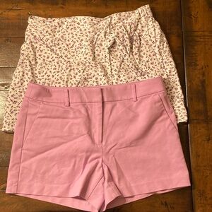 BUNDLE (2) LOFT Pink Women's Shorts and Floral Skort